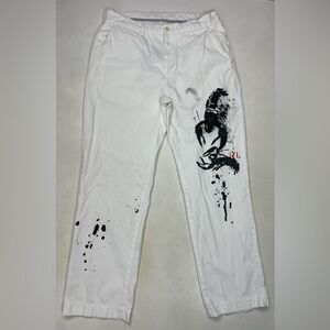 Polo Ralph Lauren Lobster Art Print Chino Pants Men 34 x 32 White